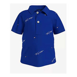 Camisa Polo Bebê Azul Menino Tommy Hilfiger Original