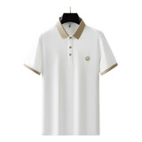 Camisa Polo Casual Esportiva Masculina Meia Manga Respirável
