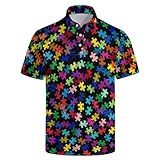 Camisa Polo Engraçada Para Homens Camisas De Golfe Manga Curta Golfe Camisas De Verão Presentes De Golfe Preto A7 M