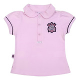 Camisa Polo Infantil Corinthians Rosa Oficial