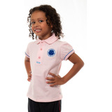 Camisa Polo Infantil Cruzeiro Rosa Oficial