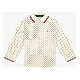Camisa Polo Infantil Manga Longa Trick Nick Bege