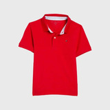 Camisa Polo Infantil Tommy Hilfiger Vermelho