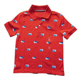 Camisa Polo Infantil Tommy Hilfinger Vermelha