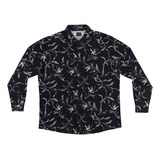 Camisa Polo Manga Longa Plus Size Diametro Preto