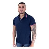 Camisa Polo Masculina 100% Algodão Piquet Duplo 