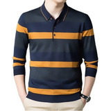 Camisa Polo Masculina Manga Comprida Botão Gola E Camiseta