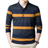 Camisa Polo Masculina Manga Comprida Botão Gola E Camiseta