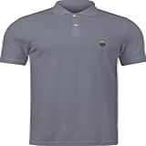 Camisa Polo Masculina Original Heyju Básica Preto P Cinza