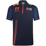 Camisa Polo Masculina Red Bull Racing F1 2023 Sergio Checo Perez Team Céu Noturno G