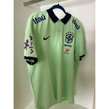 Camisa Polo Oficial Seleção Brasileira Cbf Nike Treino rara
