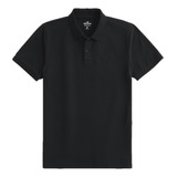 Camisa Polo Preta Hollister Advanced Stretch Masculina