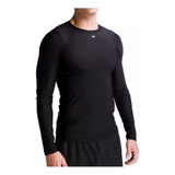 Camisa Preta Térmica Segunda Pele Compressão Fps 50 Uv Kanxa