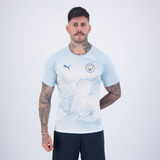 Camisa Puma Manchester City Pré Jogo 2025 Azul