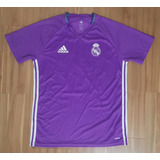 Camisa Real Madrid 2016 2017 Treino Camiseta Futebol Roxa