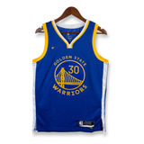 Camisa Regata Basquete Azul Warriors Curry 30 Golden State