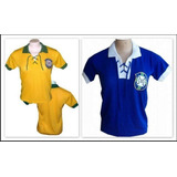 Camisa Retro Copa De 50 Baby Look Seleção Brasileira