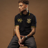 Camisa Retrô Corinthians Polo Ouro Masculina Oficial