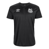 Camisa Santos Preta Umbro Masculina Original Peixe Vila C Nf