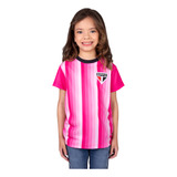 Camisa São Paulo Infantil Rosa Menina Oficial Spfc Lioness