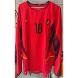 Camisa Selecao Belgica Copa 2002 Coreia Japao Made Portugal