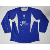Camisa Seleção Brasileira 2002 Nike Manga Longa Tecido Duplo