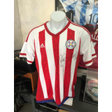 Camisa Seleção Paraguaia Autografada Por Gustavo