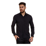 Camisa Slim Fit Blusa Social Masculina Manga Longa Camiseta