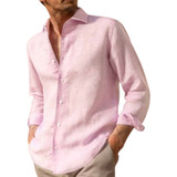 Camisa Slim Fit Social Blusa Masculina Manga Longa Camiseta