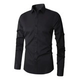 Camisa Slim Fit Social Masculina Manga Longa Pronta Entrega