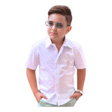 Camisa Social Diversas Cores Infantil Masculina Manga Curta