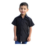 Camisa Social Infantil Manga Curta