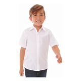 Camisa Social Infantil Menino Festa Branca