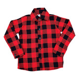 Camisa Social Infantil Menino Festa Xadrez Flanelado