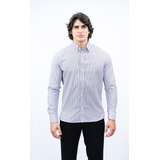 Camisa Social Listrada Masculina Premium Pronta Entrega