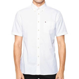 Camisa Social Manga Curta Tommy Hilfiger Classic Poplin