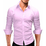 Camisa Social Manga Longa Slim Fit 100 Algodão