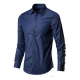 Camisa Social Manga Longa Slim Fit Masculina Clássica
