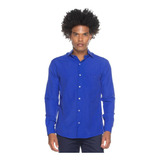 Camisa Social Manga Longa Tommy Hilfiger Classic Flex Azul