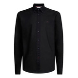 Camisa Social Manga Longa Tommy Hilfiger Core Flex Preto