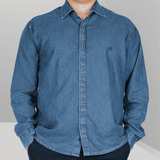Camisa Social Masculin Jeans Extra Grande Plus Size Promoção