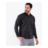 Camisa Social Masculina Lisa Slim Fit Easy Iron