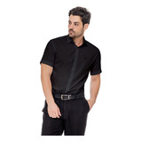Camisa Social Masculina Manga Curta Slim Fit Luxo Premium