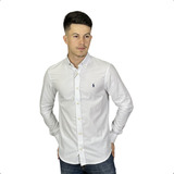 Camisa Social Masculina Manga Longa Original Preta Branca