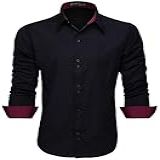 Camisa Social Masculina Manga Longa Slim Fácil Passar GG Preto C7 