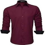 Camisa Social Masculina Manga Longa Slim Fácil Passar M Vermelho Marsala