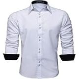 Camisa Social Masculina Manga Longa Slim Fácil Passar P Branco 