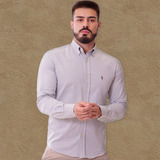 Camisa Social Masculina Polo Mescla Verde Importada Original