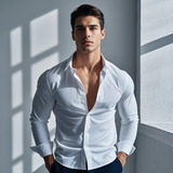 Camisa Social Masculina Slim Fit Importada