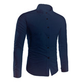 Camisa Social Masculina Slim Luxo Não Amassa Pronta Entrega